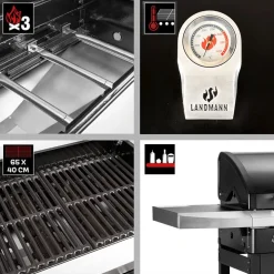 Hot Kaasugrilli Rexon 12236 3.0 Sapphire Black 3 poltinta Kaasugrillit