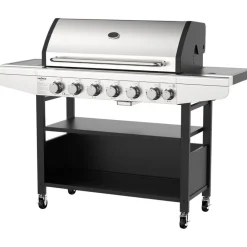 Hot Kaasugrilli Brant 6.1, 6 poltinta, sivukeitin ja lämpöhylly Kaasugrillit