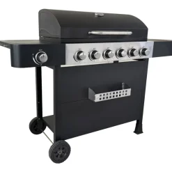 New Kaasugrilli Roaster 6.1, 6 poltinta, sivukeitin ja lämpöhylly Kaasugrillit
