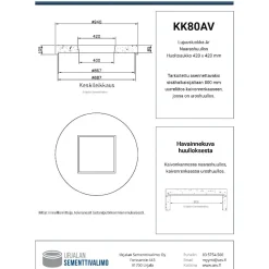 Kaivonkansi ø 800 mm aukolla naaras*Urjalan Sementtivalimo Outlet