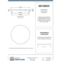 New Kaivonkansi umpinainen ø 1000 mm naaras Kaivot