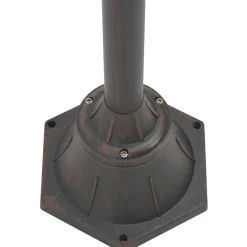 Kaksilyhtyinen pylväsvalaisin puutarhaan e27 220 cm pronssi*FinePRICE