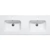 New Kaksoispesuallas Sjö 1210x465 mm valkoinen Kaksoispesualtaat