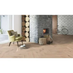 Kalanruotoparketti Boen Oak White Vivo, mattalakattu, harjattu*Boen Flooring