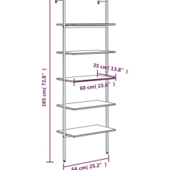 Kalteva hylly, 64x34x120-185cm, eri kokoja ja värejä*FinePRICE Discount