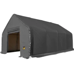Kalustohalli Premium, 9.15x12.2x6.1m, 900g pvc, harmaa*Ranch Hot