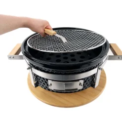 Kamado-grilli Kamado Korea/Hibachi BBQ, Ø28 cm, pöytämalli, musta*Easy Cooking Best