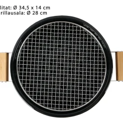 Kamado-grilli Kamado Korea/Hibachi BBQ, Ø28 cm, pöytämalli, musta*Easy Cooking Best