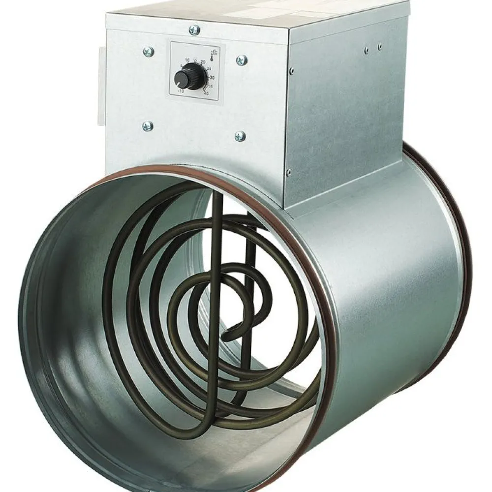 Kanavalämmitin NK 200-1.2-1 U, 200 mm/1.2 kW, integroitu termostaatti*Airsec
