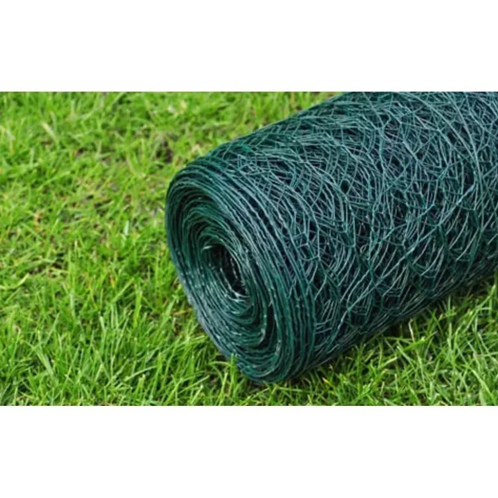 Clearance Kanaverkko galvanoitu PVC pinnoitteella silmäkoko 25mm 25x0.75m vihreä Eläinverkot