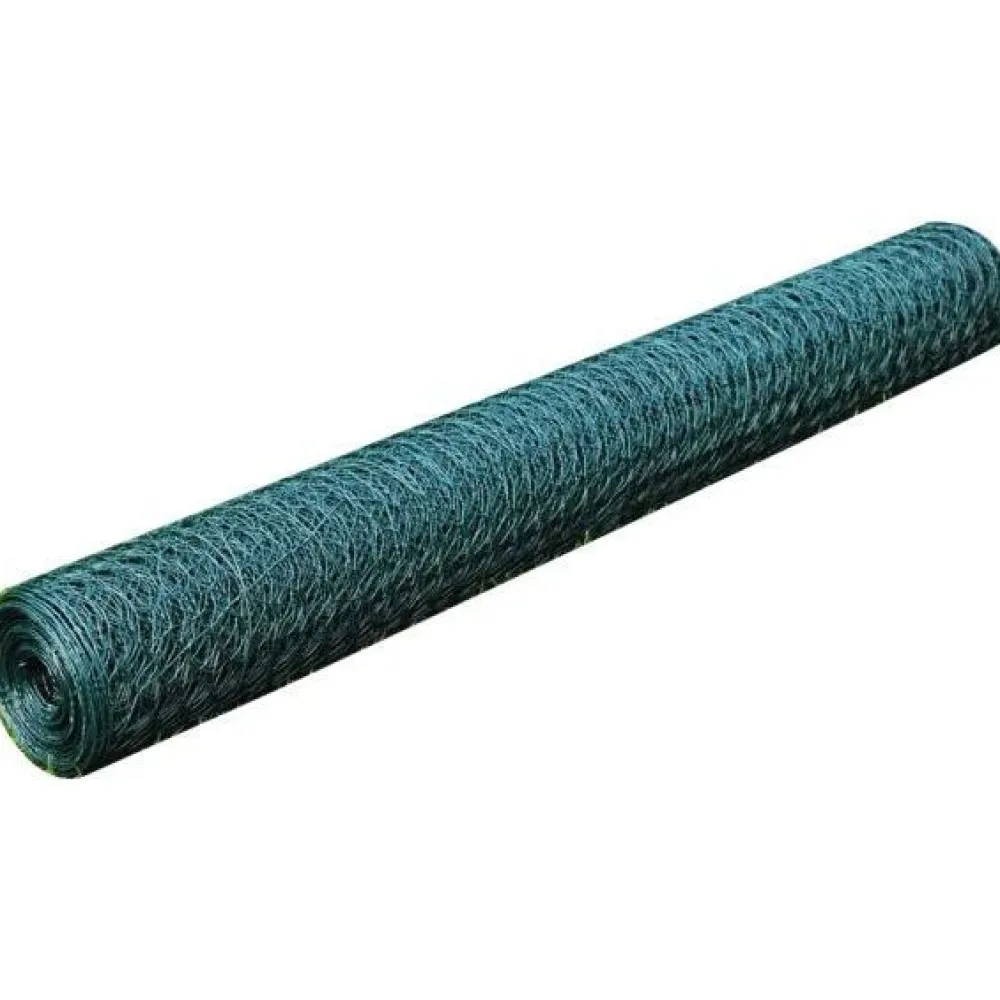 Clearance Kanaverkko galvanoitu PVC pinnoitteella silmäkoko 25mm 25x0.75m vihreä Eläinverkot