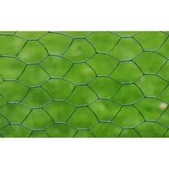 Clearance Kanaverkko galvanoitu PVC pinnoitteella silmäkoko 25mm 25x0.75m vihreä Eläinverkot