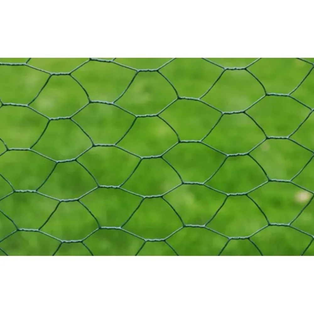 Clearance Kanaverkko galvanoitu PVC pinnoitteella silmäkoko 25mm 25x0.75m vihreä Eläinverkot