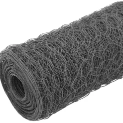 Sale Kanaverkko teräs PVC pinnoitteella silmäkoko 36mm 36x1.5m harmaa Eläinverkot