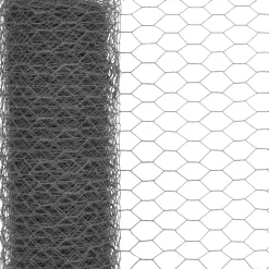 Sale Kanaverkko teräs PVC pinnoitteella silmäkoko 36mm 36x1.5m harmaa Eläinverkot