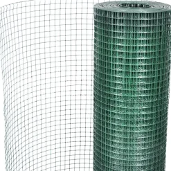 Kanaverkko 12x12mm galvanoitu PVC pinnoitteella 10x1m vihreä*FinePRICE New