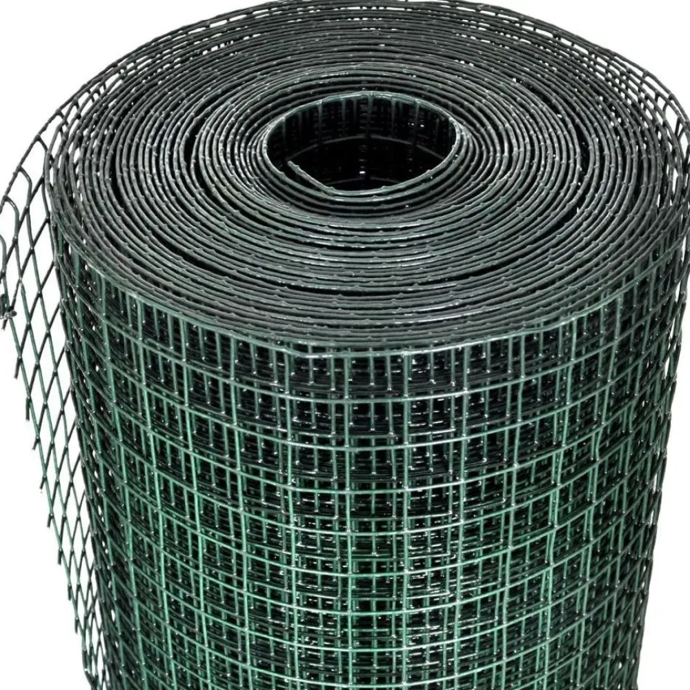 Kanaverkko 12x12mm galvanoitu PVC pinnoitteella 10x1m vihreä*FinePRICE New