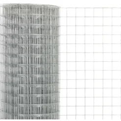 Sale Kanaverkko 19x19mm galvanoitu teräs 10x0.5m hopea Eläinverkot