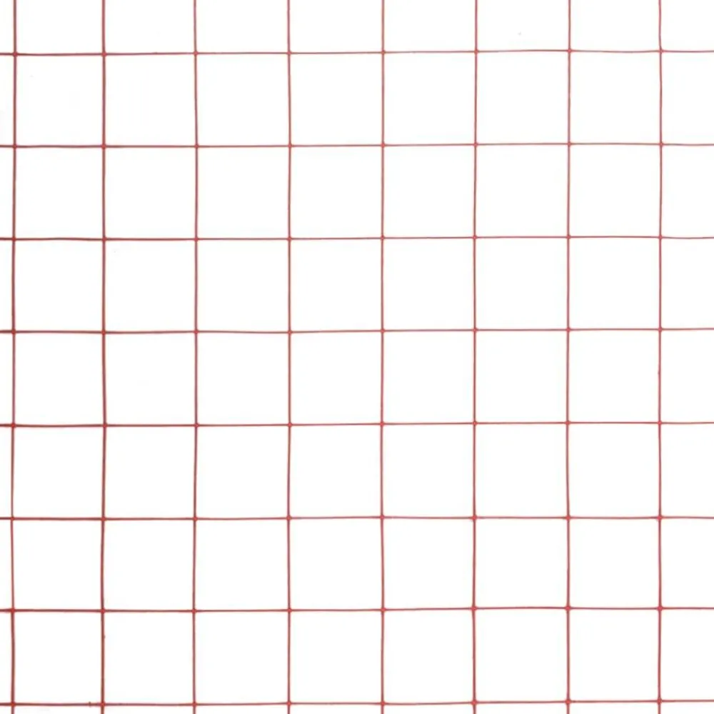 Kanaverkko 19x19mm teräs PVC pinnoitteella 25x1m punainen*FinePRICE