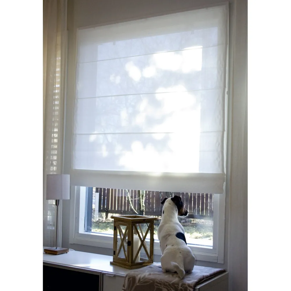 Outlet Kangaslaskosverho Klaudia valkoinen pituus 160 cm eri leveyksiä Verhot