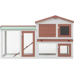 Kaninkoppi, 145x45x85cm, ruskea/valkoinen*FinePRICE Sale