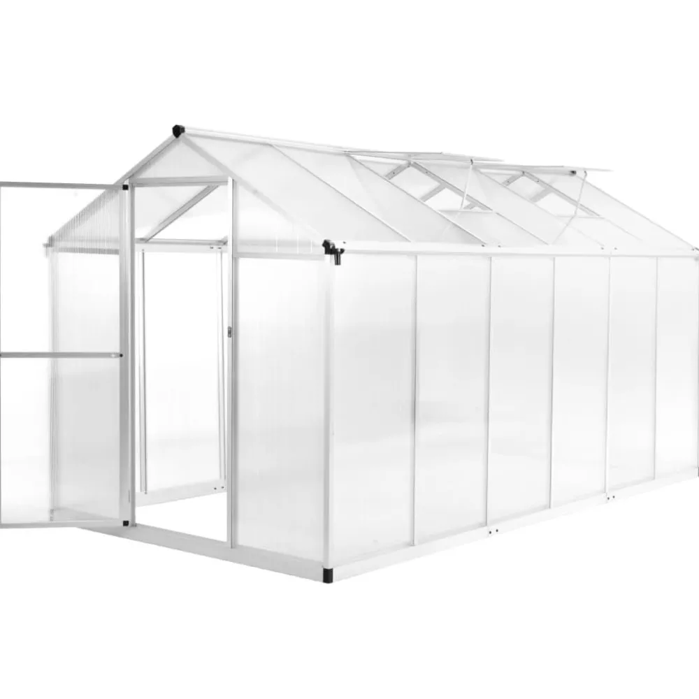 Kasvihuone alumiini 362x190x195 cm 13,41 m³*FinePRICE New