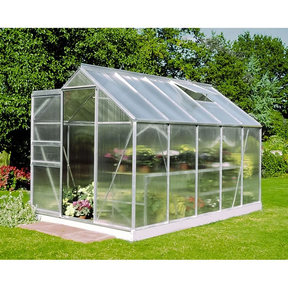 Kasvihuone Popular 6,2 m² kennolevy/alumiini*Halls Clearance