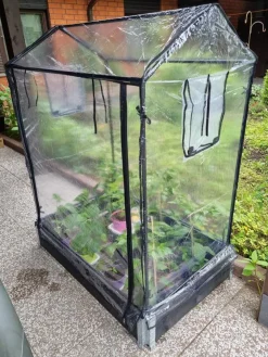 Clearance Kasvihuone lavakaulukselle 115x76x110/130 cm Kasvihuoneet Muovilla|Minikasvihuoneet