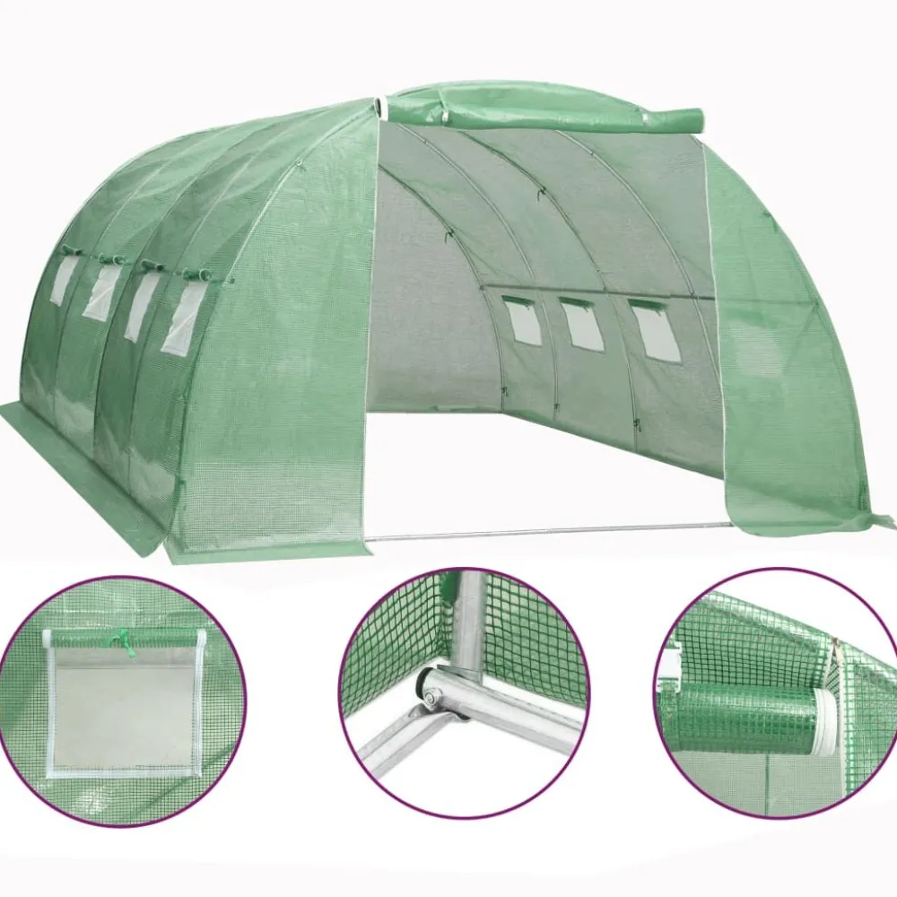 Kasvihuone 16m² 4x4x2 m*FinePRICE Hot