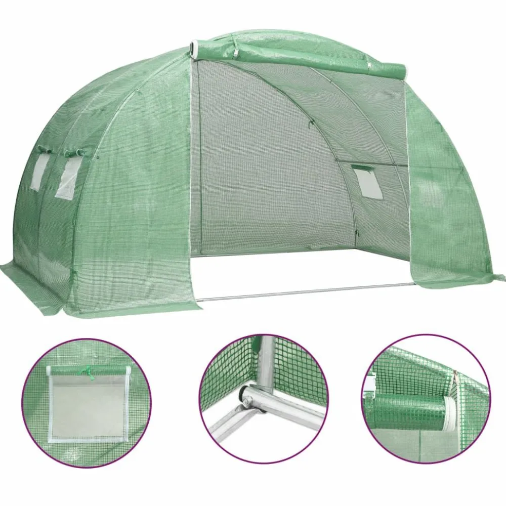 Discount Kasvihuone 8m² 2x4x2 m Kasvihuoneet Muovilla