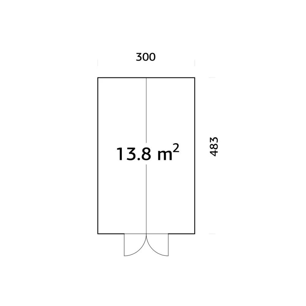 Kasvihuone Emilia 13,8 m2, turvalasi, puurunko, harmaa RAL7012*Palmako Online