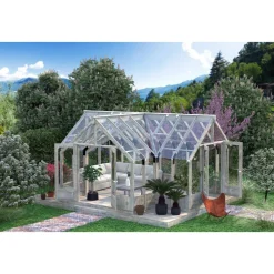 Kasvihuone Emilia 19,1 m2, turvalasi, puurunko*Palmako New