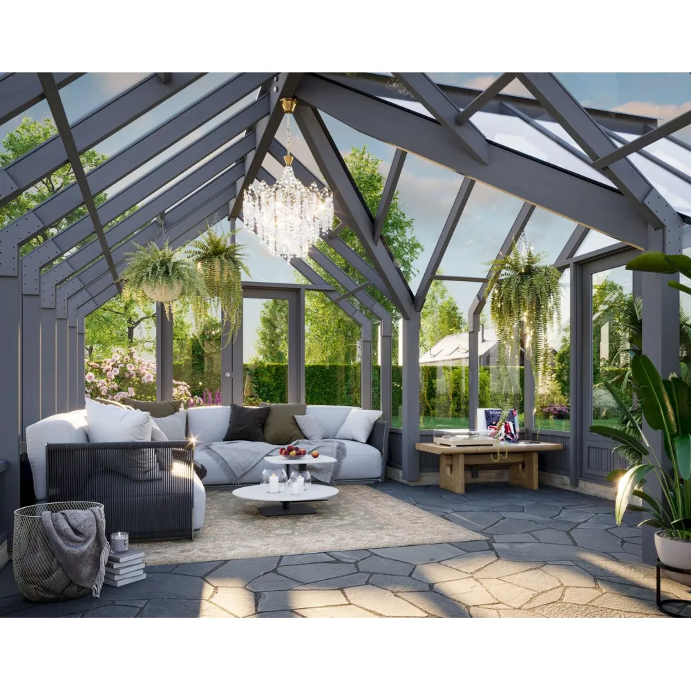 Kasvihuone Emilia 19,1 m2, turvalasi, puurunko*Palmako New