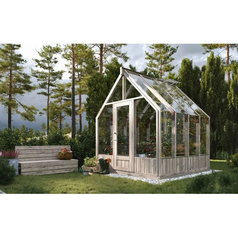 Best Kasvihuone Emilia 5,4 m2, turvalasi, puurunko Kasvihuoneet Lasilla