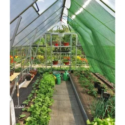 Hot Kasvihuone Balance Hybrid 8,9 m² 8x12 ft hopea Kasvihuoneet Kennolevyllä