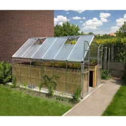 Hot Kasvihuone Balance Hybrid 8,9 m² 8x12 ft hopea Kasvihuoneet Kennolevyllä