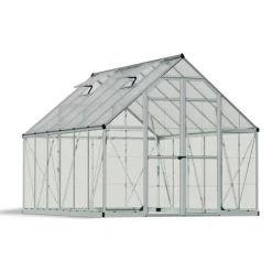 Hot Kasvihuone Balance Hybrid 8,9 m² 8x12 ft hopea Kasvihuoneet Kennolevyllä