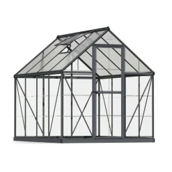 Kasvihuone Hybrid 4,6 m² 6x8 ft harmaa*Palram-Canopia