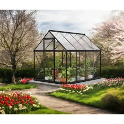 Discount Kasvihuone Hybrid, 4.6m², polykarbonaatti, musta Kasvihuoneet Kennolevyllä