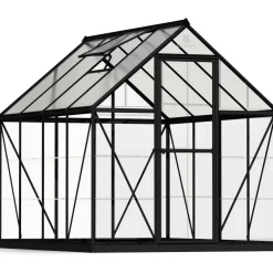 Discount Kasvihuone Hybrid, 4.6m², polykarbonaatti, musta Kasvihuoneet Kennolevyllä