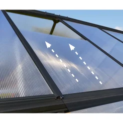 Sale Kasvihuone Hybrid 5,7 m² 6x10 ft harmaa Kasvihuoneet Kennolevyllä