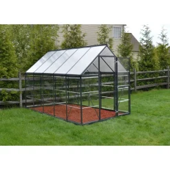 Sale Kasvihuone Hybrid 5,7 m² 6x10 ft harmaa Kasvihuoneet Kennolevyllä
