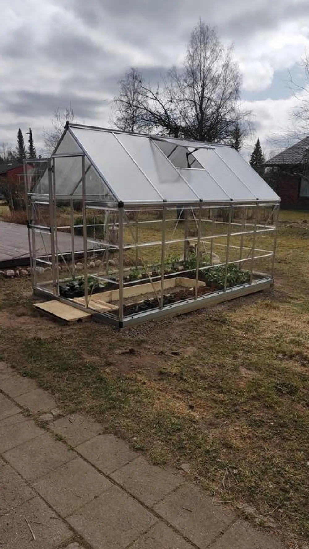 Discount Kasvihuone Hybrid 5,7 m² 6x10 ft hopea Kasvihuoneet Kennolevyllä