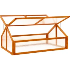 Kasvihuone ruskea 114x80x50 cm kuusi (16415)*FinePRICE Best