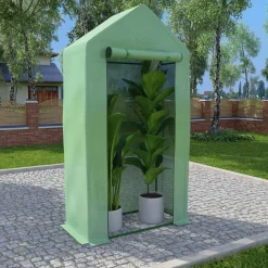 Online Kasvihuone teräsrungolla 0,5 m², 1x0,5x1,9 m Kasvihuoneet Kennolevyllä
