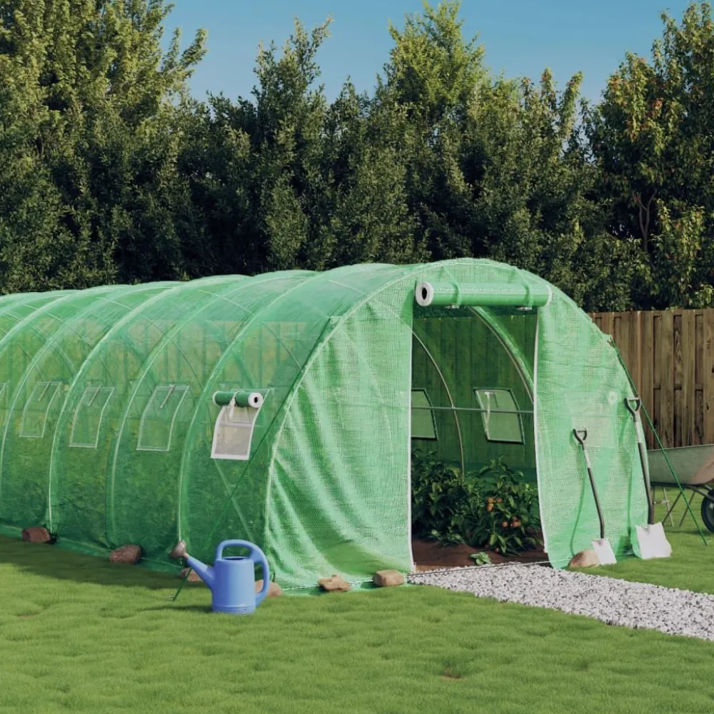 Kasvihuone teräsrungolla, 3x2x2 m - 24x3x2 m, eri kokoja ja värejä (29939)*FinePRICE Sale