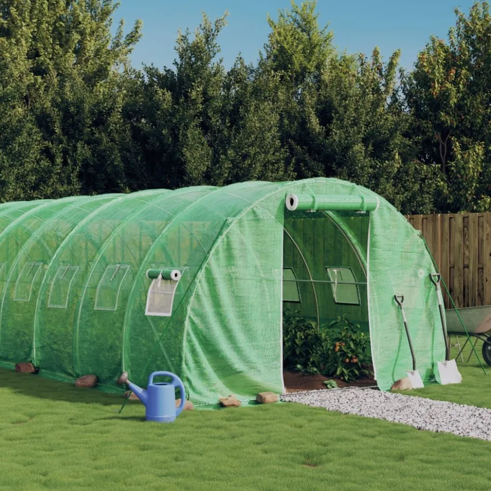 Kasvihuone teräsrungolla, 3x2x2 m - 24x3x2 m, eri kokoja ja värejä (29939)*FinePRICE Sale