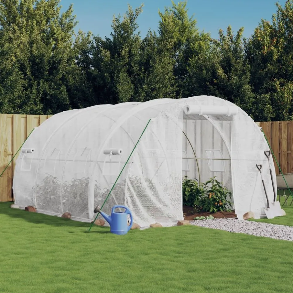 Kasvihuone teräsrungolla, 3x2x2 m - 24x3x2 m, eri kokoja ja värejä (29939)*FinePRICE Sale