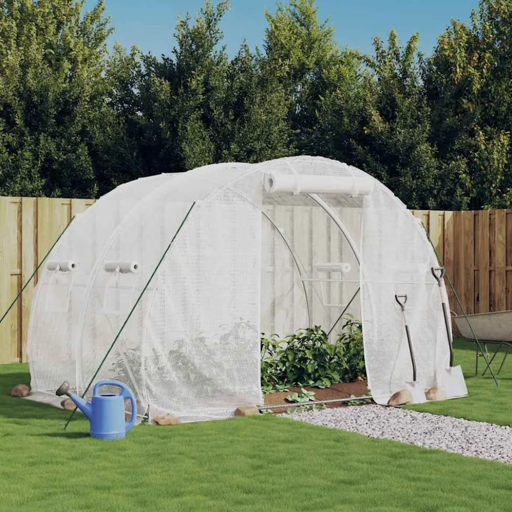 Kasvihuone teräsrungolla, 3x2x2 m - 24x3x2 m, eri kokoja ja värejä (29939)*FinePRICE Sale