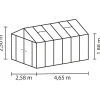 Best Kasvihuone Poseidon 11900, 11.9m², lasi/polykarbonaatti, musta Kasvihuoneet Lasilla